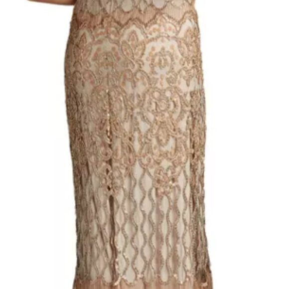 NWT Tadashi Shoji Miranda Sequin Embroidered Gown Sz 10. Mother of Bride Formal - Picture 3 of 6